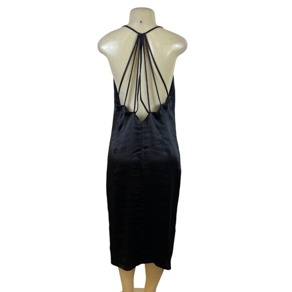 Asos Womens Black Polyester Strappy Backless Midi Dress Size 10 - Picture 3 of 6